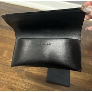 Derek Lam Black Leather Glasses Case With Cleaning Cloth